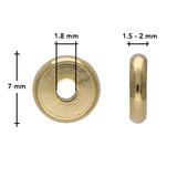 Metallperle Scheibe 7 x 1.5 mm – Gold - PerlineBeads