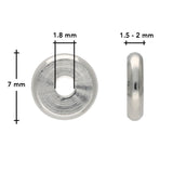 Metallperle Scheibe 7 x 1.5 mm – Silber - PerlineBeads