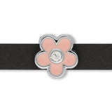 Metallperle Slider «Flower» mit Strass – Funkelnder Blütenzauber - PerlineBeads SA