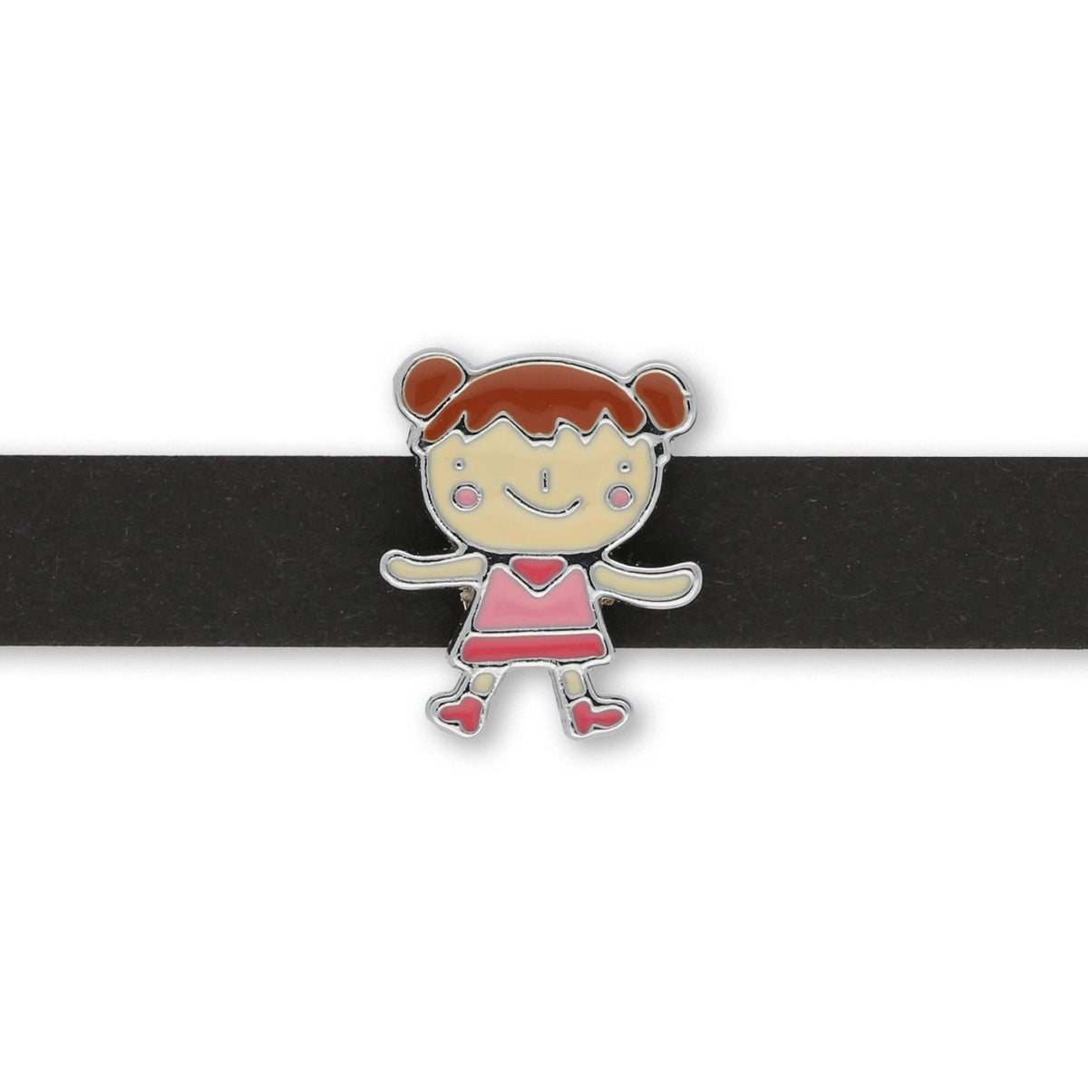 Metallperle Slider «Girl» – Verspielter Akzent - PerlineBeads SA
