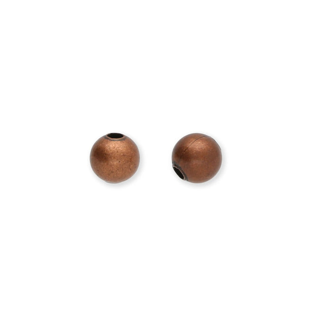 Metallperlen Antik Kupfer – Ø 5 mm (20 Stück) - PerlineBeads SA