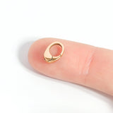 Mini Oval Karabiner – 18K vergoldeter Edelstahl - PerlineBeads SA