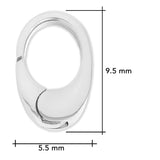 Mini Oval Karabiner – Edelstahl - PerlineBeads SA