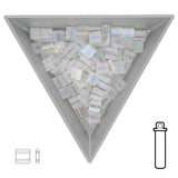 Miyuki Tila bead 5 mm - Crystal AB - PerlineBeads SA