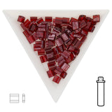 Miyuki Tila bead 5 mm - Garnet Gold Luster - PerlineBeads SA