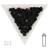 Miyuki Tila bead 5 mm - Matte Black - PerlineBeads SA
