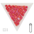 Miyuki Tila bead 5 mm - Matte Transparent Red Orange - PerlineBeads SA