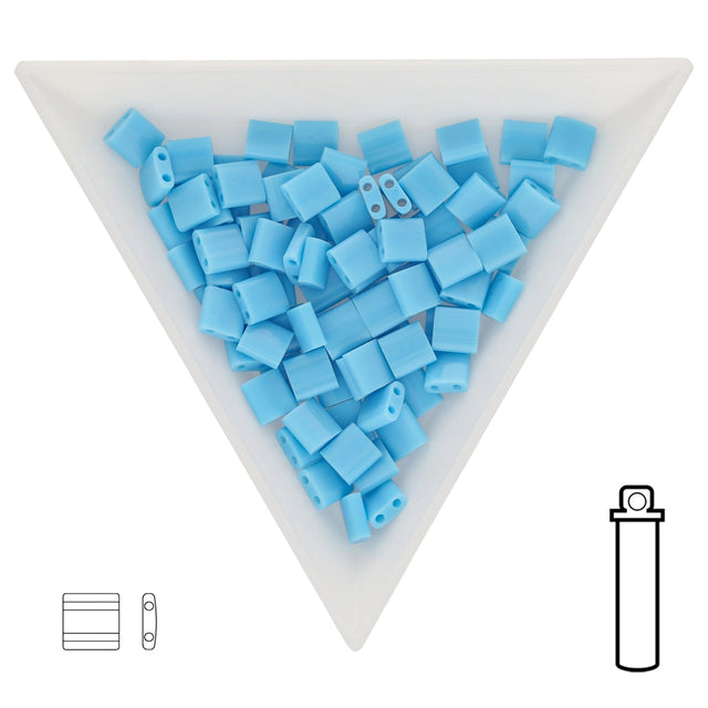Miyuki Tila bead 5 mm - Opaque Turquoise Blue - PerlineBeads SA