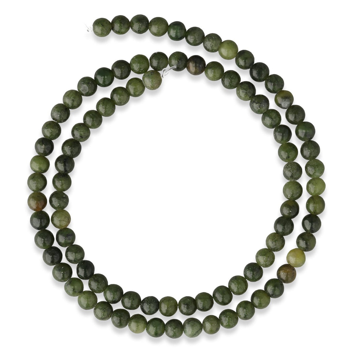Nephrite Jade Perlen · rund · 4 mm - PerlineBeads SA