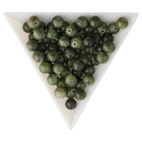 Nephrite Jade Perlen · rund · 6 mm - PerlineBeads SA