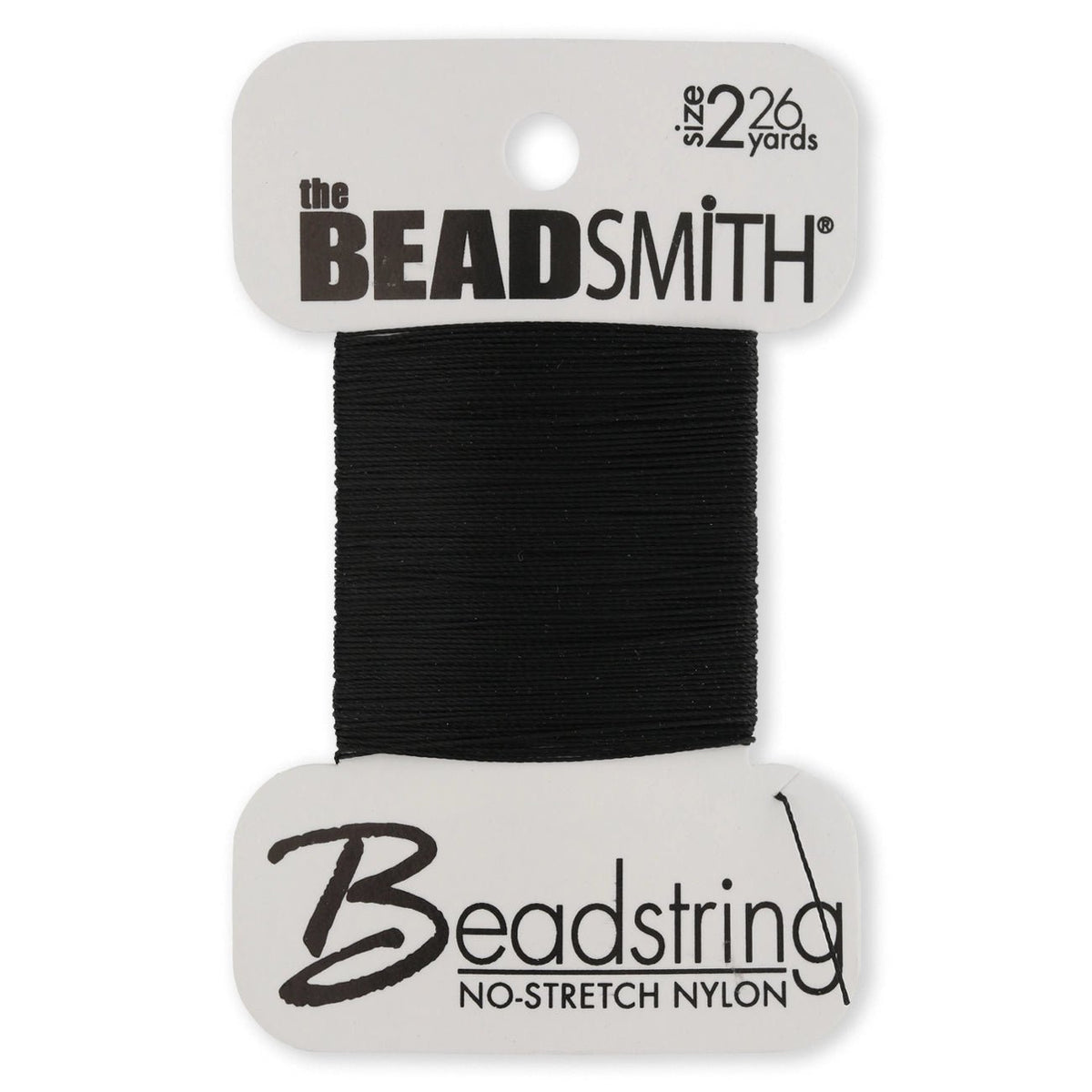 Nylon - Perlenfaden S - Lon Grösse 2 (0.12 mm) - Schwarz - PerlineBeads SA