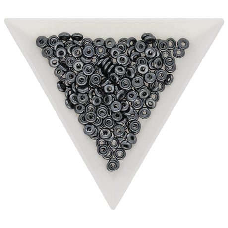 O Beads® 1x4 mm - Jet Hematite - PerlineBeads SA