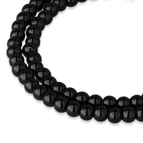 Obsidian Perlen · rund · 4 mm - PerlineBeads SA