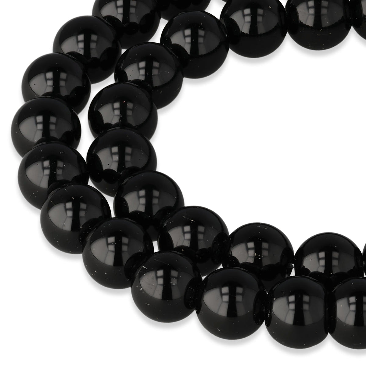 Obsidian Perlen · rund · 8 mm - PerlineBeads SA
