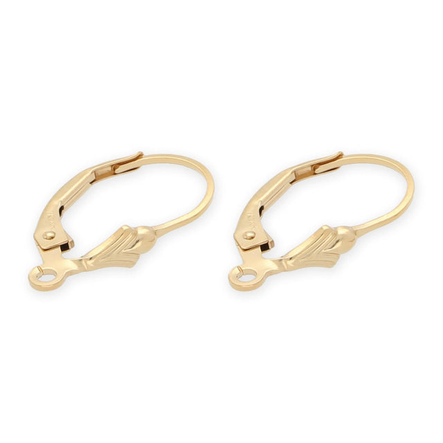 Ohrbügel für Ohrringe «Fleur de Lis» – 14x12 mm - Gold Filled - PerlineBeads