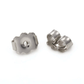 Ohrringverschluss für Ohrstecker, Edelstahl - PerlineBeads