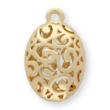 Ovaler Ornament - Anhänger - Farbe gold - PerlineBeads SA