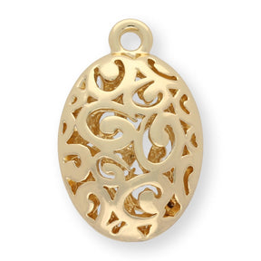 Ovaler Ornament - Anhänger - Farbe gold - PerlineBeads SA