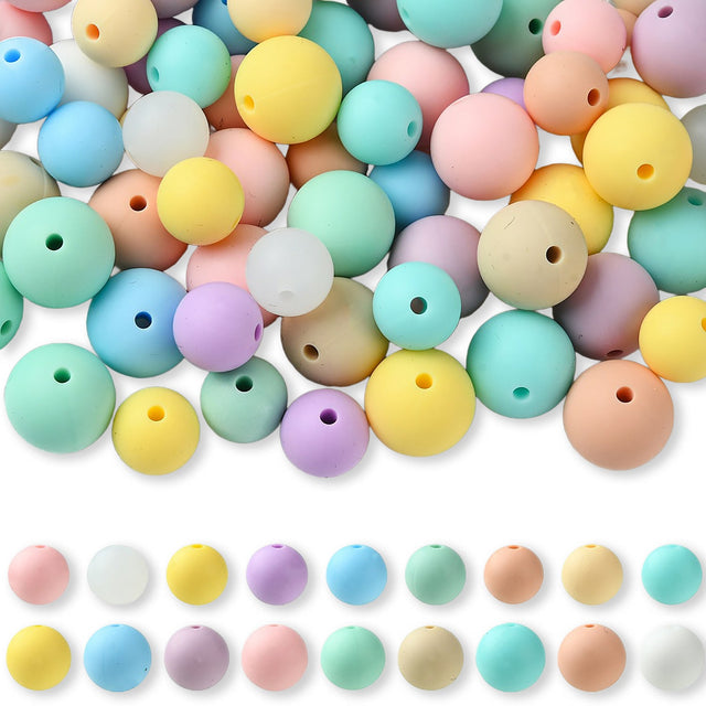 Pastell Perlenset – 90-teilig, 9 Farben - PerlineBeads SA
