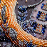 Perlen-Stickbild 15 × 15 cm • Mondsichel & Sternenhimmel - PerlineBeads SA