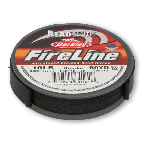 Perlenfaden Fireline 10 lb - Smoke 45 m (50 YD) - PerlineBeads SA
