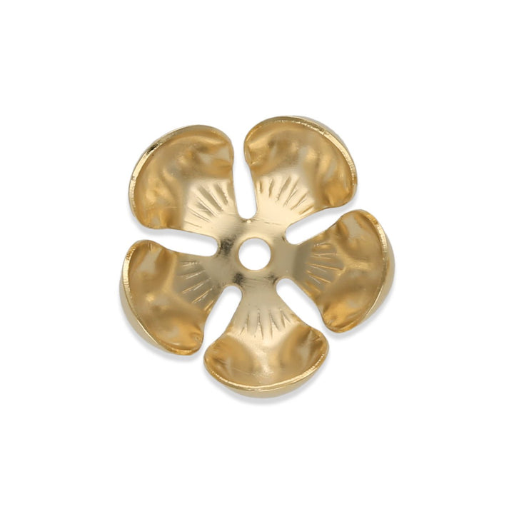 Perlenkappen Blumenform – 13 mm - Gold - PerlineBeads