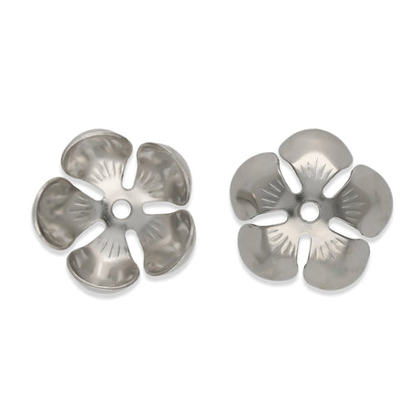Perlenkappen Blumenform – 13 mm - Stahl - PerlineBeads