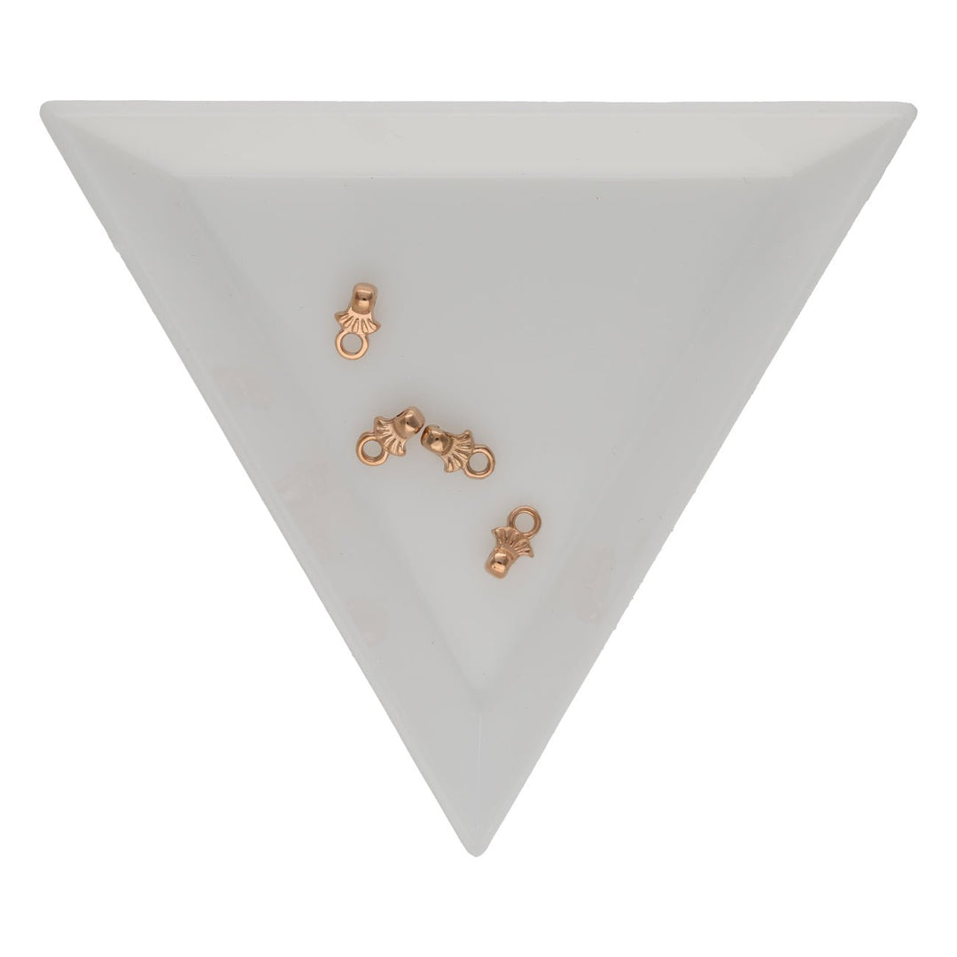 Pilos-8/0 Bead Ending - Rose Gold Plate - PerlineBeads