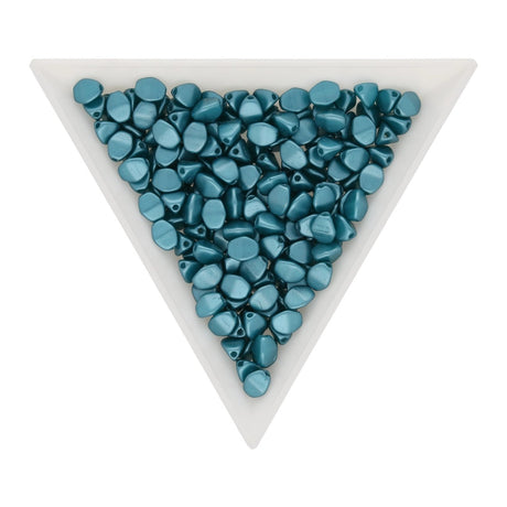 Pinch Bead 5x3 mm - Alabaster Pastel Emerald - PerlineBeads SA