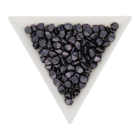 Pinch Bead 5x3 mm - Jet Blue Luster - PerlineBeads SA