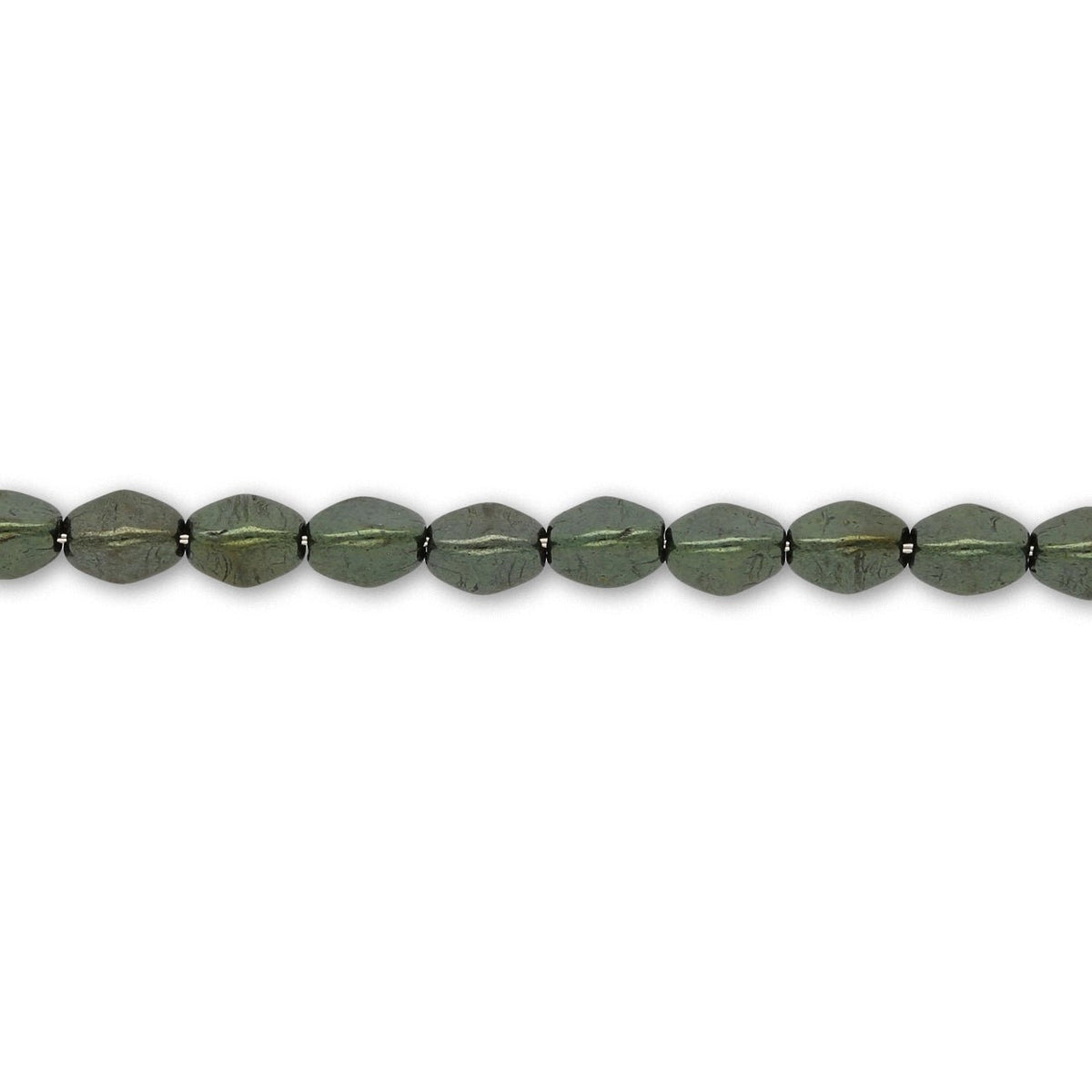 Pinch Bead 5x3 mm - Jet Red Luster - PerlineBeads SA