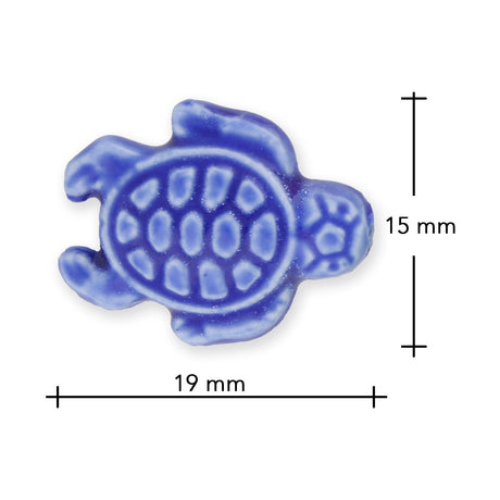 Porzellanperlen "Schildkröte" - bunte Mischung (5 Stk.) - PerlineBeads