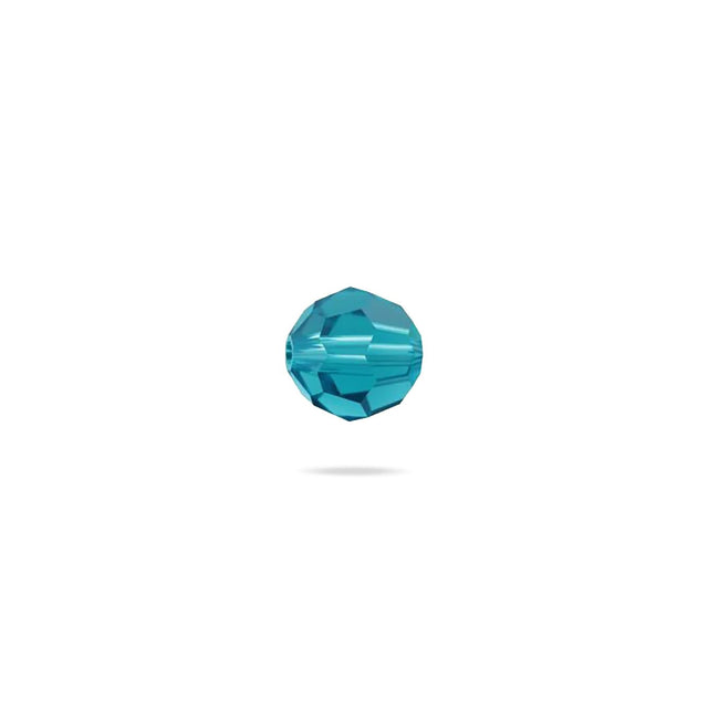 PRESTIGE 5000 Kristall, Classic runde Perle, 4 mm - Blue Zircon (6 Stk.) - PerlineBeads SA