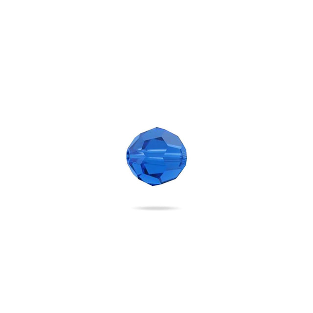 PRESTIGE 5000 Kristall, Classic runde Perle, 4 mm - Capri Blue (6 Stk.) - PerlineBeads SA