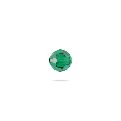 PRESTIGE 5000 Kristall, Classic runde Perle, 4 mm - Emerald (6 Stk.) - PerlineBeads SA