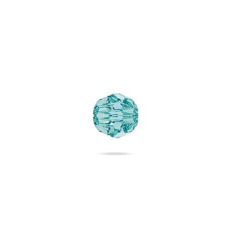 PRESTIGE 5000 Kristall, Classic runde Perle, 4 mm - Light Turquoise (6 Stk.) - PerlineBeads SA