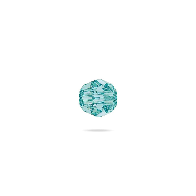 PRESTIGE 5000 Kristall, Classic runde Perle, 4 mm - Light Turquoise (6 Stk.) - PerlineBeads SA