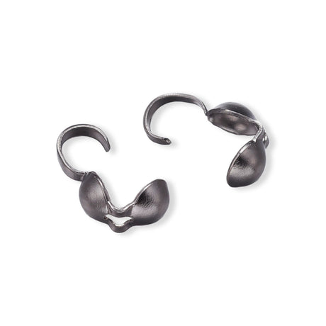 Quetschkalotten 5 mm (20 Stk.) - Gunmetal - PerlineBeads SA