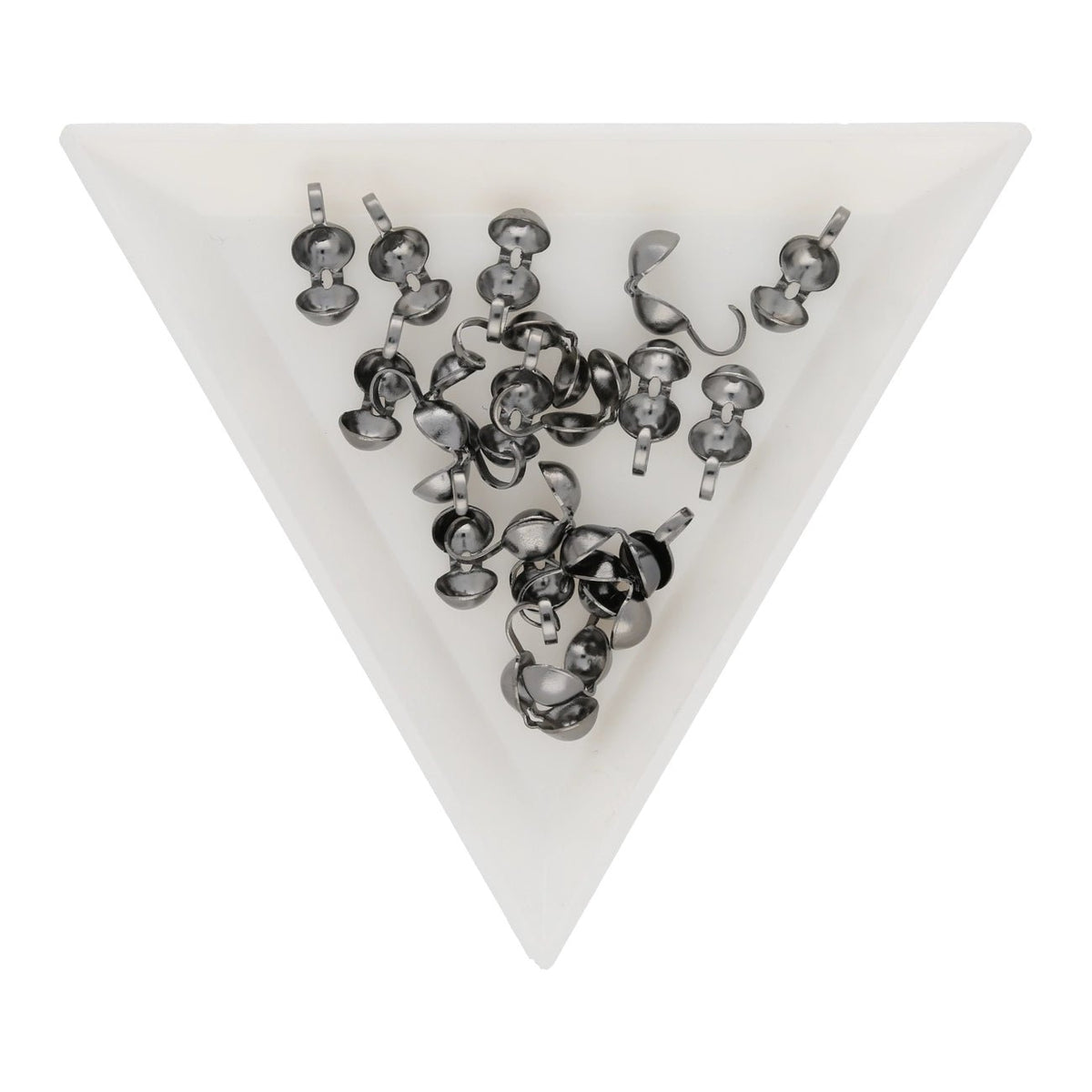 Quetschkalotten 5 mm (20 Stk.) - Gunmetal - PerlineBeads SA