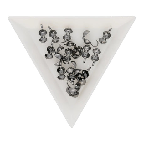 Quetschkalotten 5 mm (20 Stk.) - Gunmetal - PerlineBeads SA