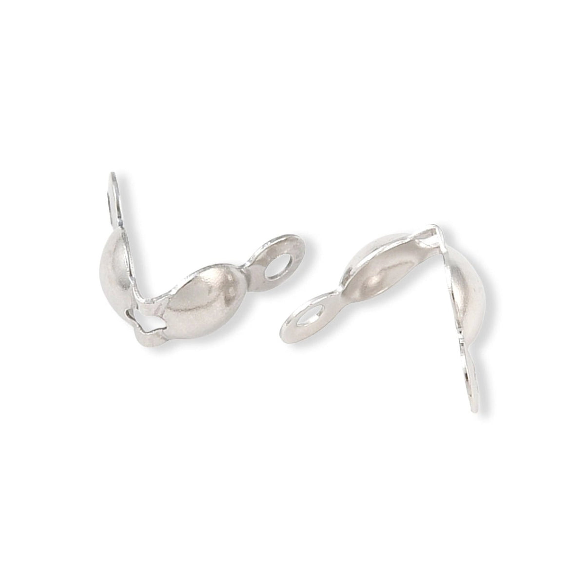Quetschkalotten 6.6 x 3.5 mm (20 Stk.) - Farbe Silber - PerlineBeads SA