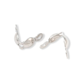 Quetschkalotten 6.6 x 3.5 mm (20 Stk.) - Farbe Silber - PerlineBeads SA