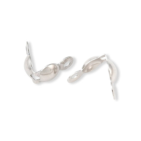 Quetschkalotten 6.6 x 3.5 mm (20 Stk.) - Farbe Silber - PerlineBeads SA