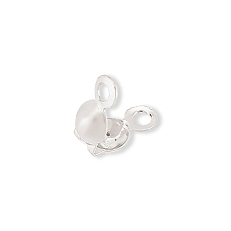 Quetschkalotten 6.6 x 3.5 mm (20 Stk.) - Farbe Silber - PerlineBeads SA