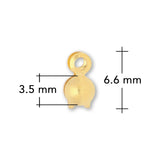 Quetschkalotten 6,6 x 3,5 mm (20 Stk.) - vergoldet - PerlineBeads SA