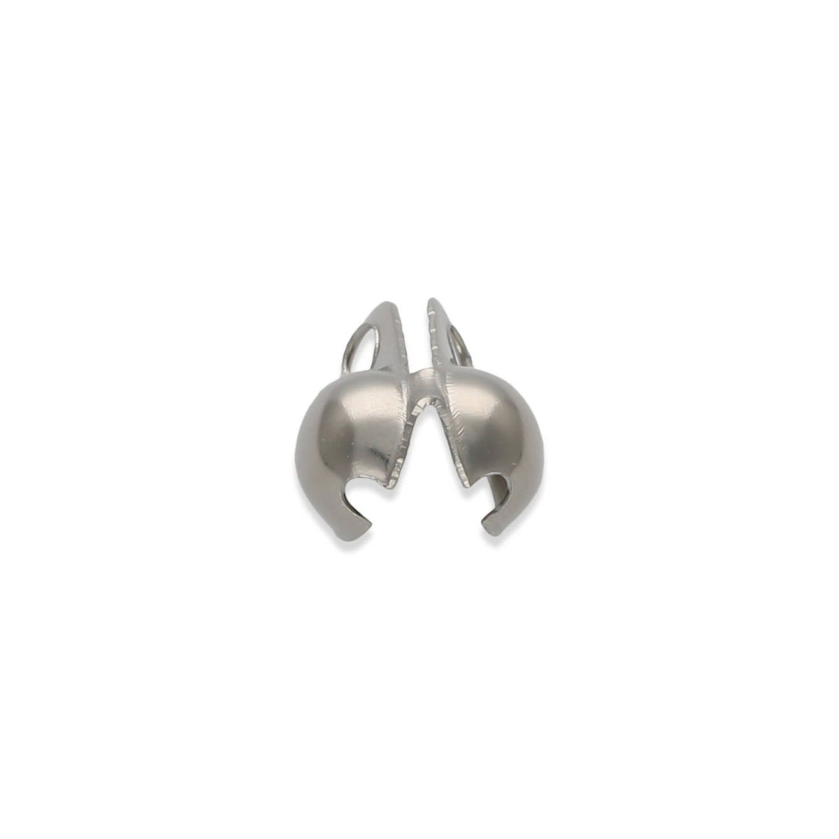 Quetschkalotten 9.5 x 6 mm - Edelstahl (20 Stk.) - PerlineBeads