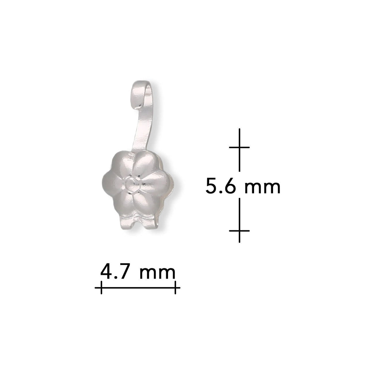 Quetschkalotten Blumenmotiv (20 Stk.) - Silberfarbe - PerlineBeads SA
