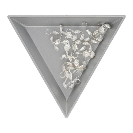 Quetschkalotten Blumenmotiv (20 Stk.) - Silberfarbe - PerlineBeads SA