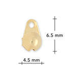 Quetschkalotten Edelstahl 6.5 x 4.5 mm (20 Stk.) - Farbe Gold - PerlineBeads