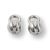 Quetschkalotten platiniert – 6x4 mm (10 Stk.) - PerlineBeads SA